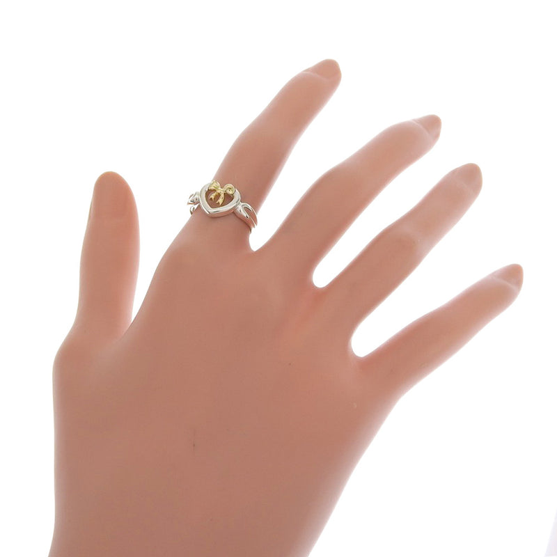 [Tiffany＆co。] Tiffany心色带复古银925×K18黄金11.5女士戒指 /戒指A+等级