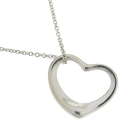 [Tiffany & Co.] Tiffany Open Heart Elsa Peletti Silver 925 Ladies Necklace A+Rank