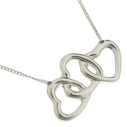 [Tiffany & Co.] Tiffany Triple Heart Silver 925 Ladies Necklace A Rank