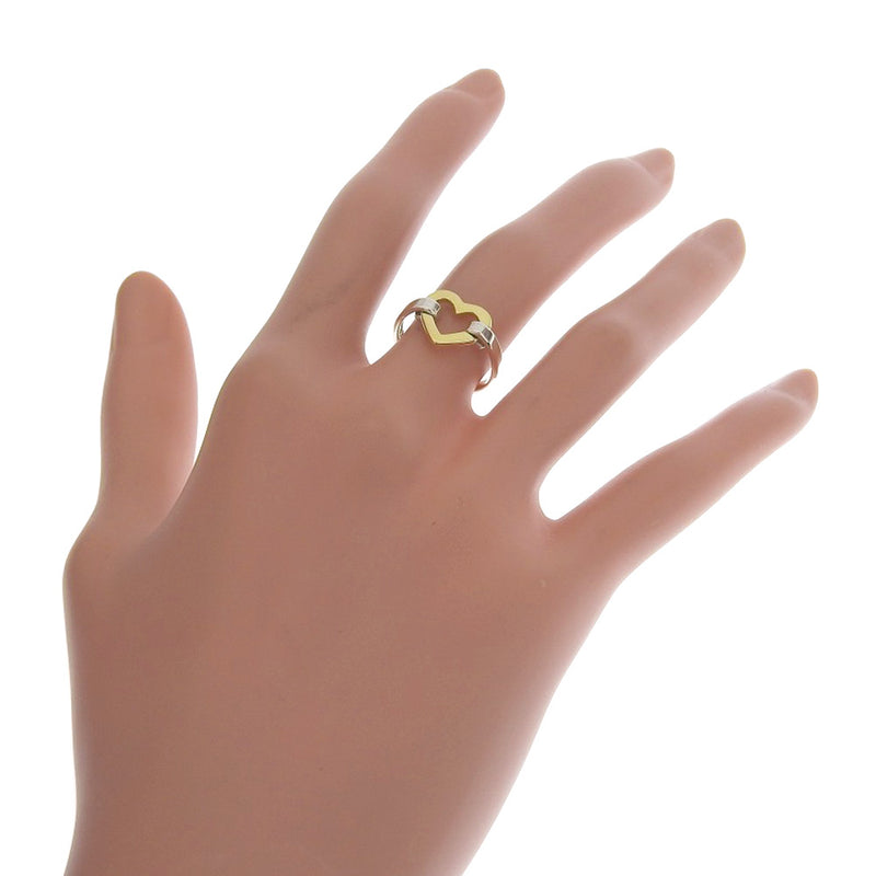 [Tiffany & Co.] Tiffany Heart Combination Silver 925 × K18 Yellow Gold No. 9 숙녀 링 / 링 A+Rank