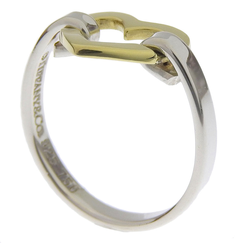 [TIFFANY & CO.] Tiffany Heart Combination Silver 925 × K18 Yellow Gold No. 9 Ladies Ring / Ring A+Rank