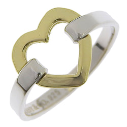 [TIFFANY & CO.] Tiffany Heart Combination Silver 925 × K18 Yellow Gold No. 14 Ladies Ring / Ring A+Rank