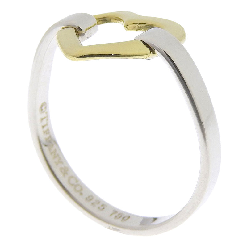 [TIFFANY & CO.] Tiffany Heart Combination Silver 925 × K18 Yellow Gold No. 14 Ladies Ring / Ring A+Rank