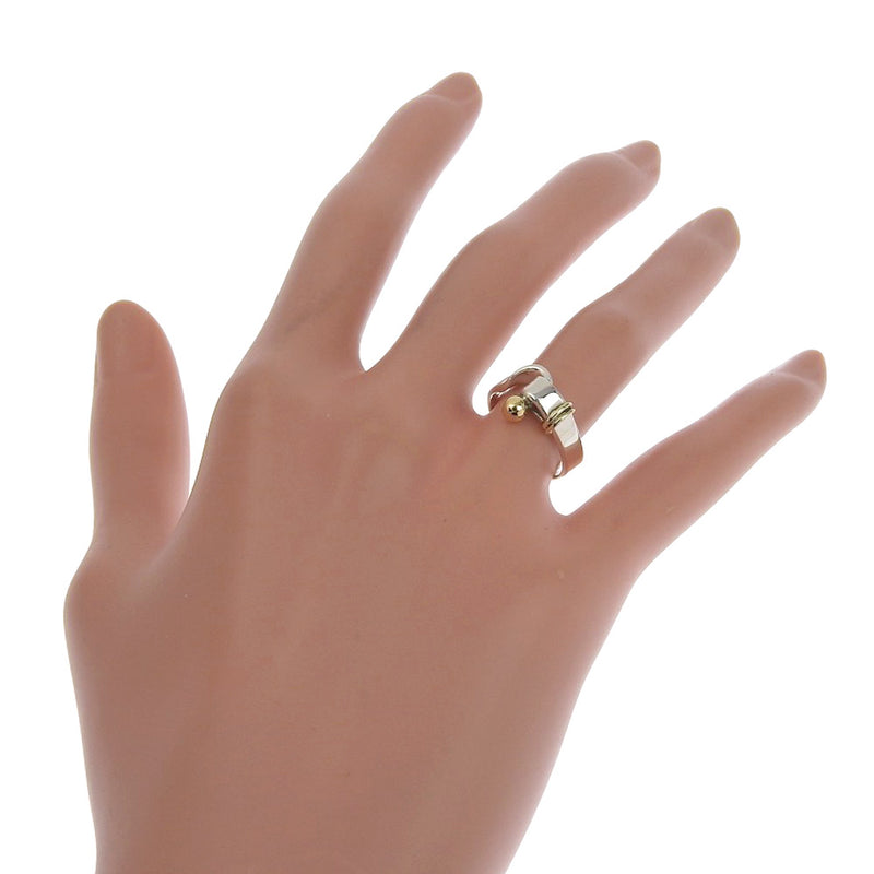 [TIFFANY & CO.] Tiffany Hook & Eye Silver 925 × K18 Yellow Gold No. 8 Ladies Ring / Ring A-Rank