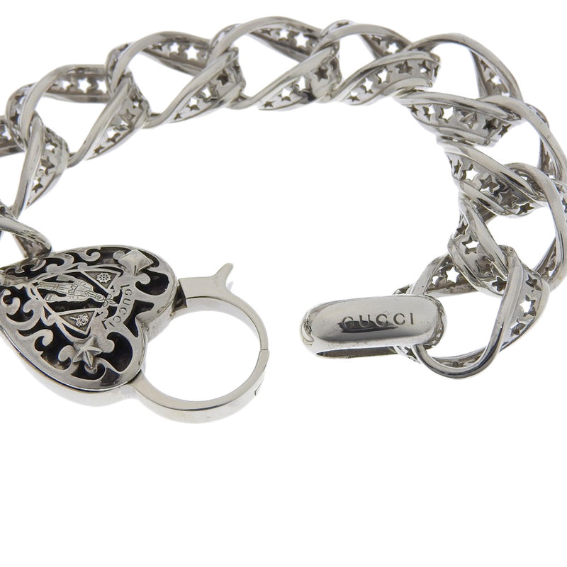 [GUCCI] Gucci Heart Star Silver 925 Ladies Bracelet A+Rank