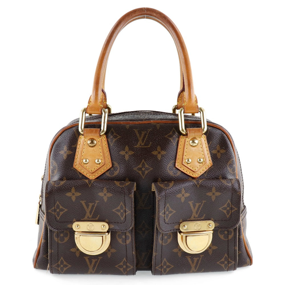 Louis Vuitton] Louis Vuitton Manhattan PM M40026 Handbag Monogram canvas  tea VI0036 engraved ladies handbag B-rank – KYOTO NISHIKINO