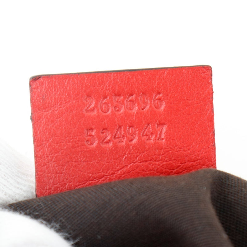 [Gucci] Gucci 265696 bolso de bolso shimo cuero rojo damas bolso a rank