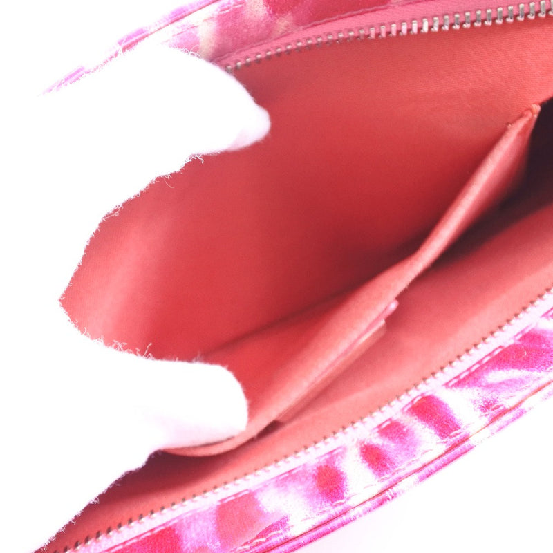 [Christian Louboutin] Christian Lubitin 1165086 Bolsa de embrague esmalte de color rosa/púrpura/plateado Bolso de embrague A-Rank