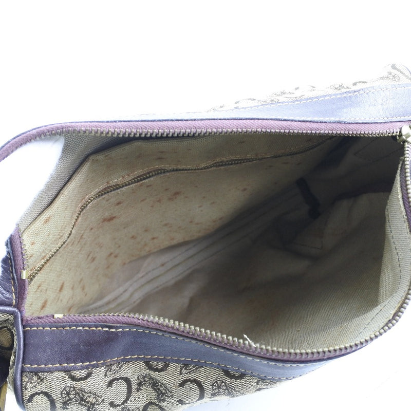 [Celine] Celine shoulder bag canvas x leather tea ladies shoulder bag B-Rank