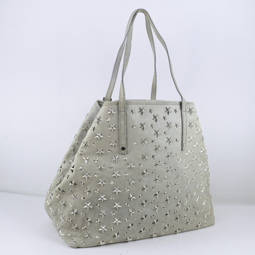 JIMMY CHOO】ジミーチュウ スタースタッズ トートバッグ レザー グレー