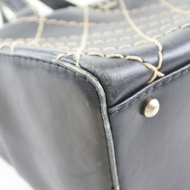 Chanel Tan Leather Wild Stitch Boston Bag Small Q6B18Z43IH004