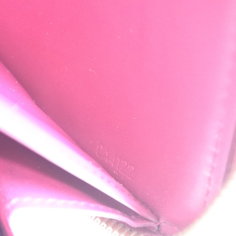 [Louis Vuitton] Louis Vuitton Zippy Wallet Round Zipper M91597 Long Wallet Monogram Verni Rose andyan Pink CA4122 새겨진 숙녀 숙녀 긴 지갑