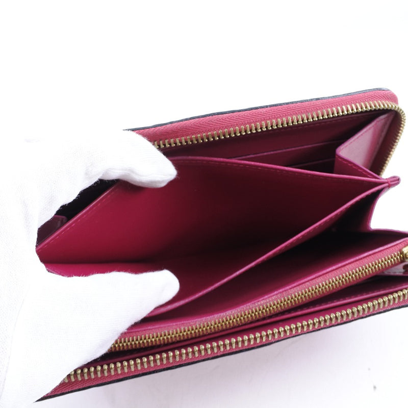 [LOUIS VUITTON] Louis Vuitton Zippy Wallet Round Zipper M91597 Long Wallet Monogram Verni Rose Andyan Pink CA4122 Engraved Ladies Ladies Long Wallet