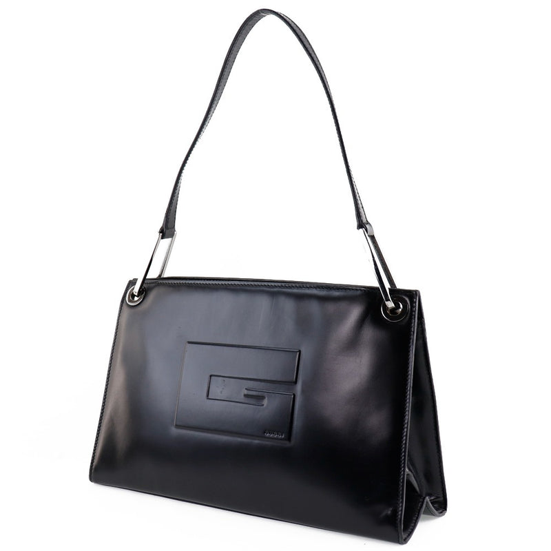 GUCCI Gucci One shoulder 001 3034 Calf Black Ladies shoulder bag