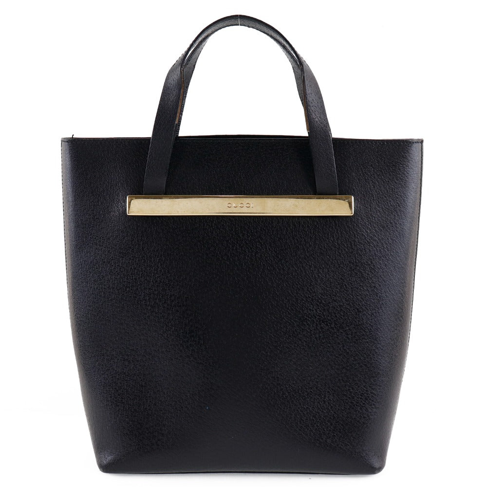 GUCCI】グッチ オールドグッチ トートバッグ レザー 黒 オープン Old
