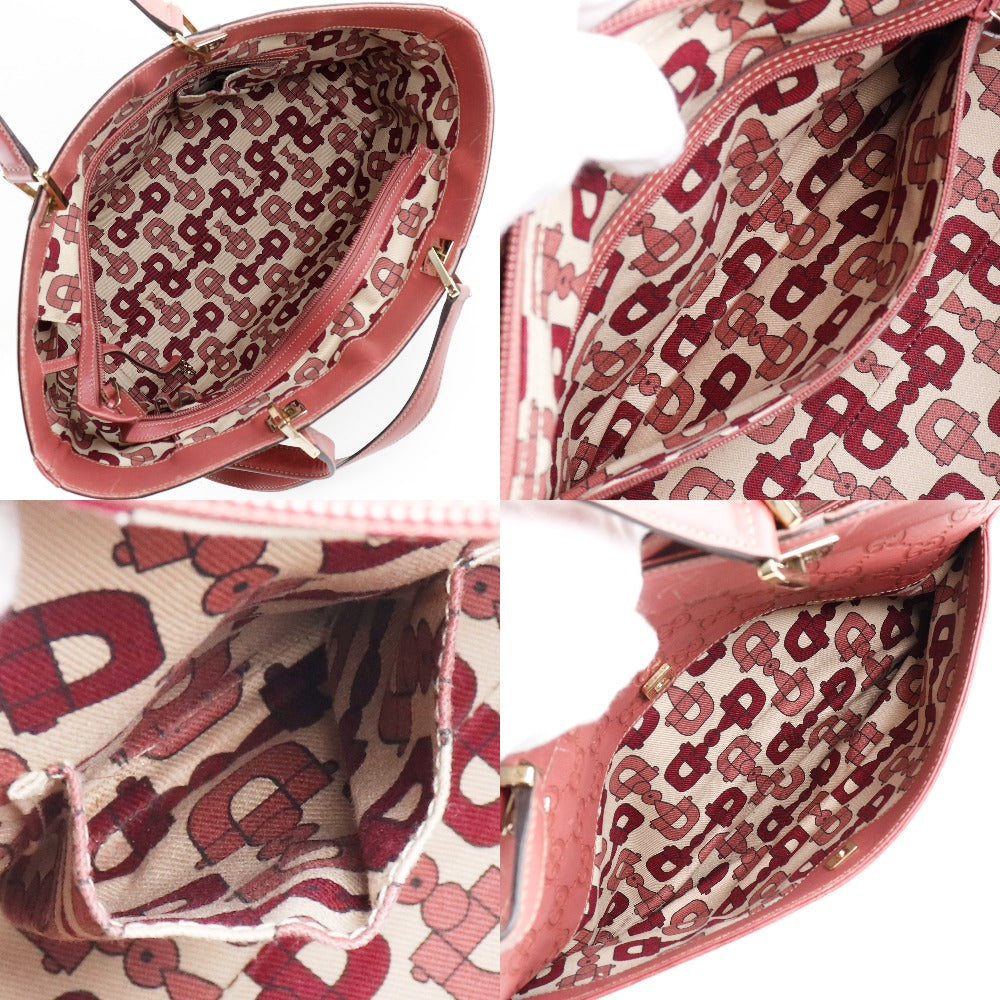 GUCCI】グッチ GG トートバッグ 145993 シマレザー ピンク ファスナー