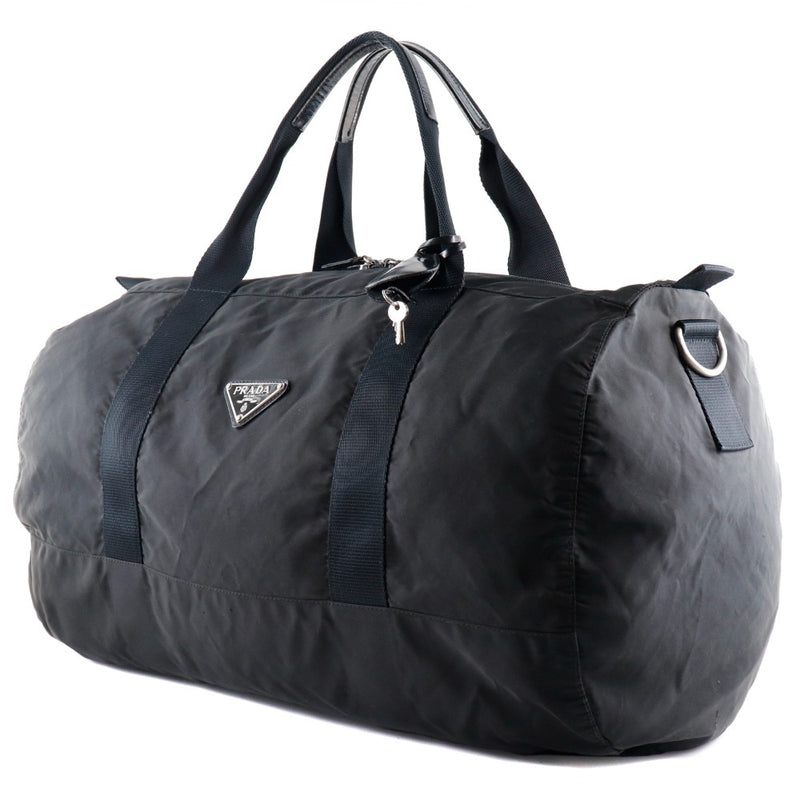 [Prada] Prada Nylon Black Unisex Boston Bag