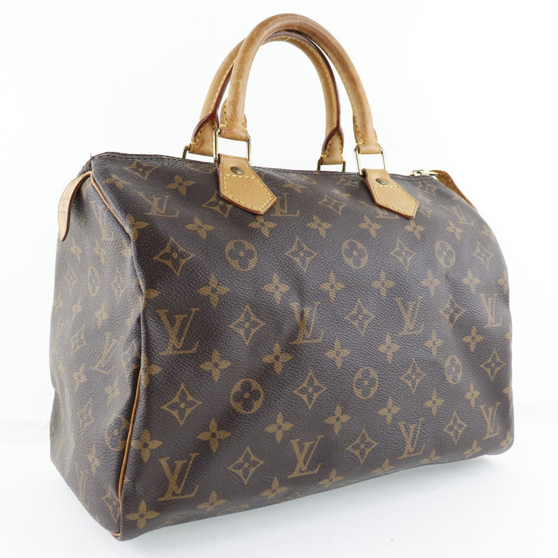 [Louis Vuitton] Louis Vuitton Speedy 30 M41526 Monogram Canvas Tea SP0916 Handbag de damas grabadas