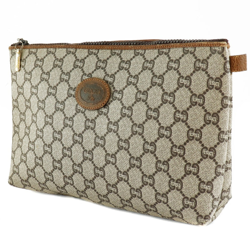 GUCCI】グッチ オールドグッチ クラッチ GGプラス 茶 ユニセックス