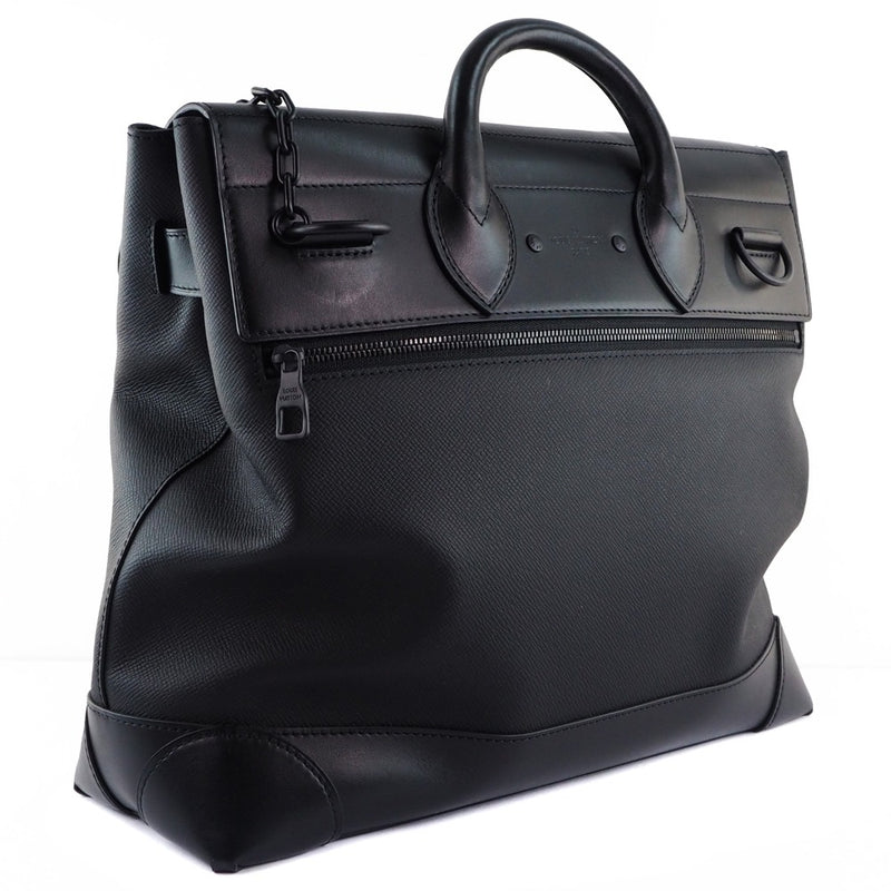 [LOUIS VUITTON] Louis Vuitton Stemer PM Rainbow M30339 Taiga Black Black AR2149 Engraved Men's Handbag A-Rank