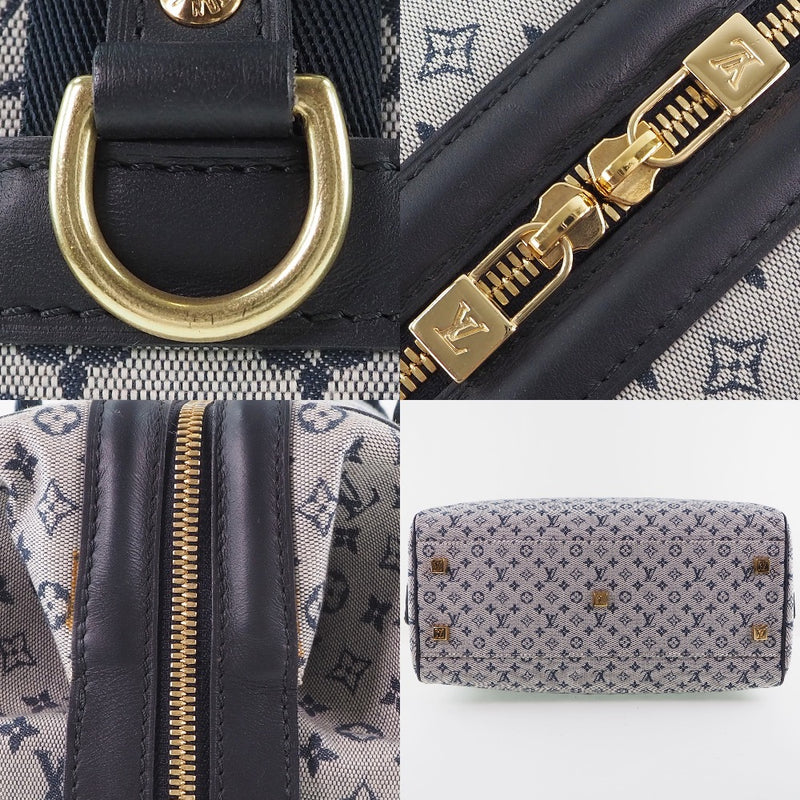 [LOUIS VUITTON] Louis Vuitton Josephine GM M92211 Monogram Mini Canvas dark blue VI1021 engraved ladies handbag