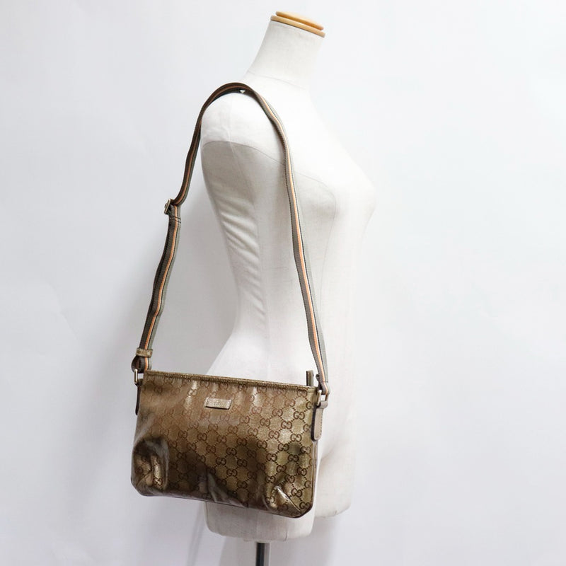 [Gucci] Gucci GG Crystal 189749 PVC Gold Ladies Shoulder Bags