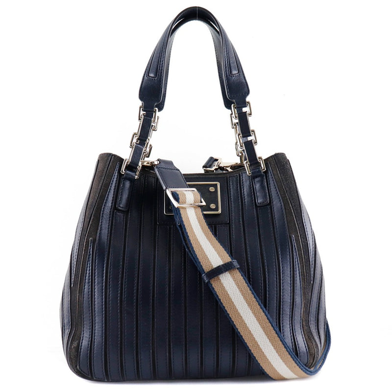 [Anya Hindmarch] Anya Hind March Leather X Swed Black Ladies Handbag