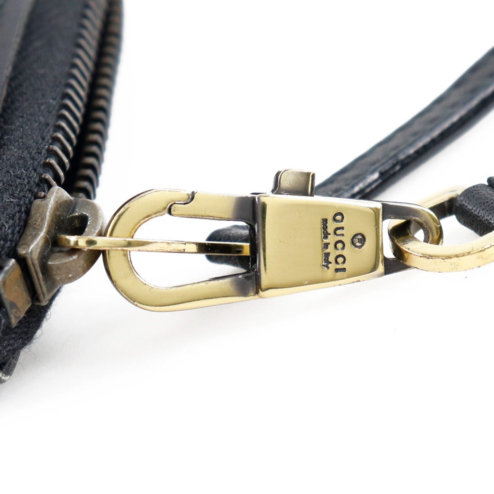 GUCCI ブラック レザー ケース グッチ GUCCI フラグメントケース （ブラック） -waja bazar - 海外