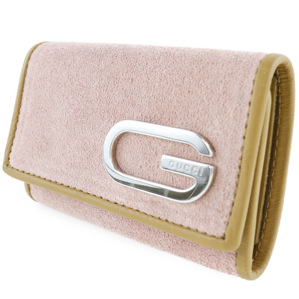 [Gucci] Gucci G Logo 6 Piping consécutif Swade Pink Ladies Case A-Rank