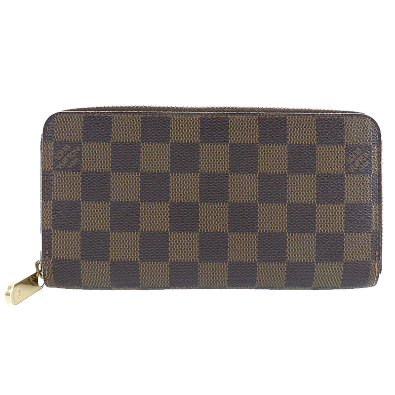 【LOUIS VUITTON】ルイ・ヴィトン
 ジッピーウォレット 長財布
 N60015 ダミエキャンバス 茶 VI0048刻印 ファスナー Zippy wallet ユニセックス