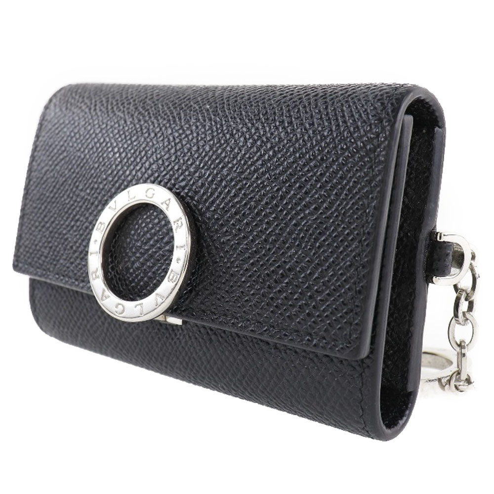 BVLGARI】ブルガリ ブルガリブルガリ 6連 レザー 黒 メンズ キーケース