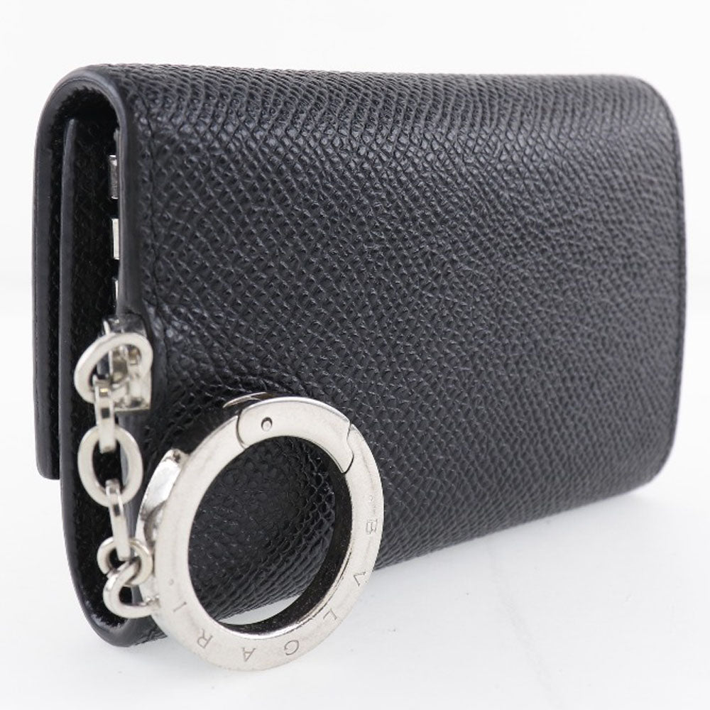 BVLGARI】ブルガリ ブルガリブルガリ 6連 レザー 黒 メンズ キーケース