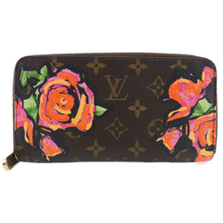 [Louis Vuitton] Louis Vuitton Zippy Wallet Monogram Rose M93759会标帆布茶/粉红色CA0049雕刻女士长钱包