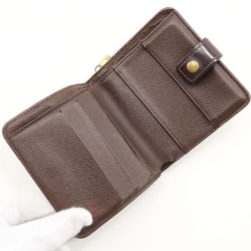 [Louis Vuitton] Louis Vuitton 
 Compact zip bi -fold wallet 
 N61668 Dami Cambus Tea CA0094 Engraved Snap button COMPACT ZIP Ladies B-Rank