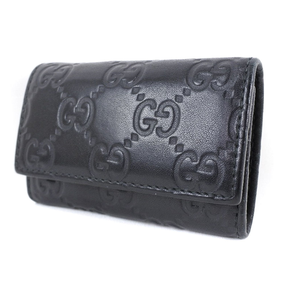 GUCCI】グッチ 6連 GG 138093 キーケース シマレザー 黒 ユニセックス