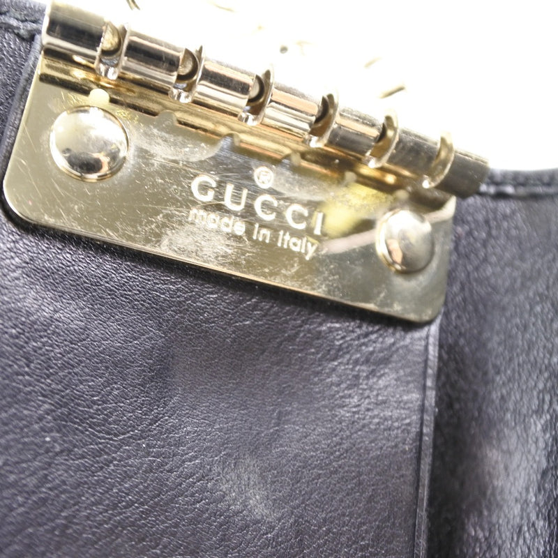 [GUCCI] Gucci 6 GG138093 Key Case Simer Leather Black Unisex Key Case