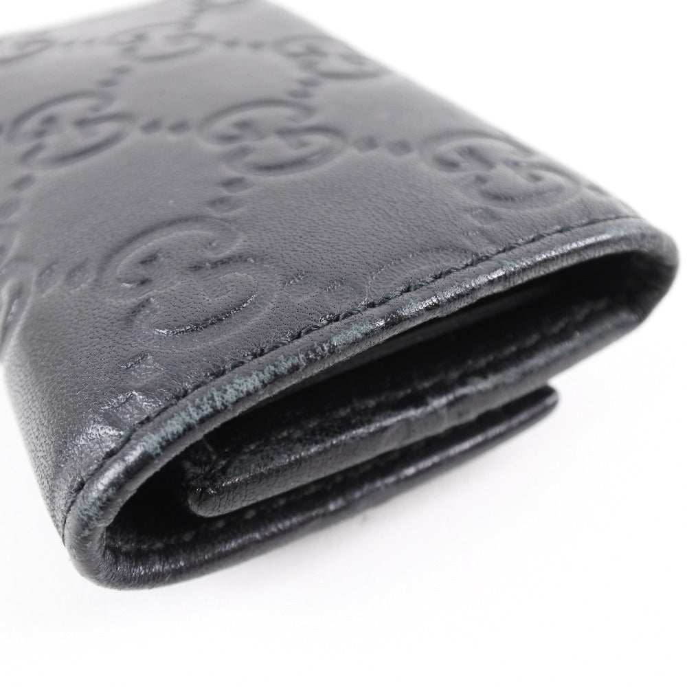 GUCCI】グッチ 6連 GG 138093 キーケース シマレザー 黒 ユニセックス