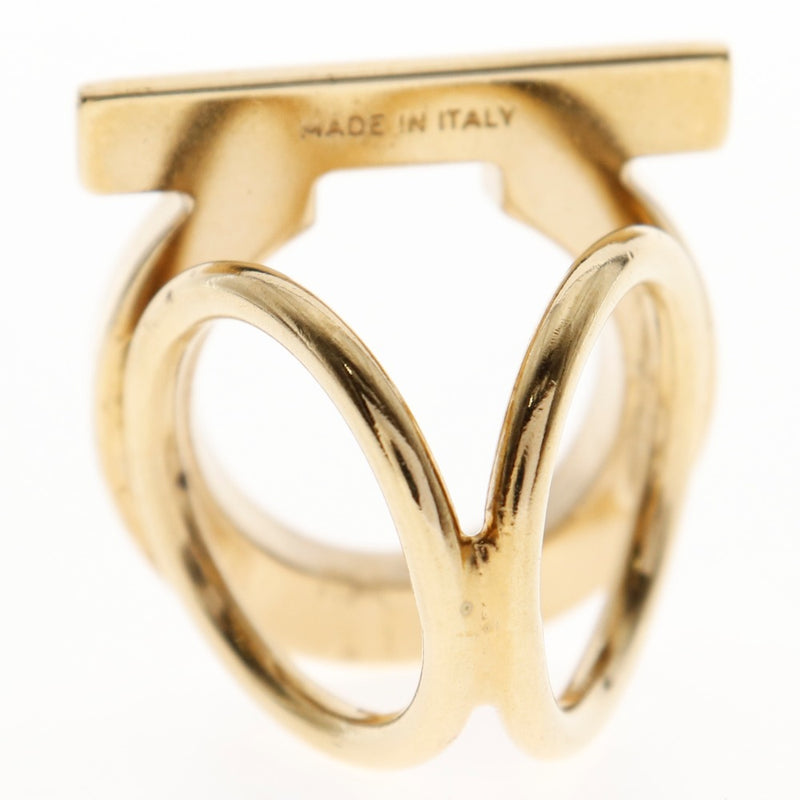 [Salvatore Ferragamo] Salvatore Ferragamo Ganchini Scarfling Gold Plated Ladies Scarf Ring A-Rank
