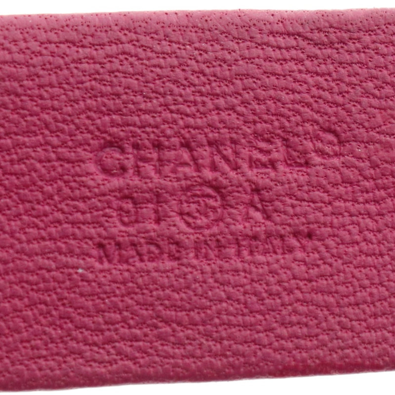[Chanel] Pulsera de chanel Lambbskin x Harako beige/rosa 01a Pulsera de damas grabadas A-Rank