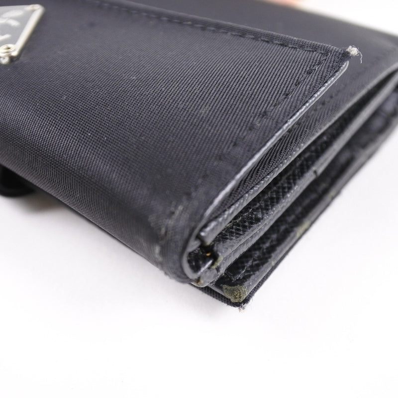 [prada] Prada M523 Bi -fold Wallet Nylon Nero黑人女士Bi -fold Callet