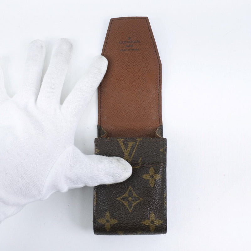 [Louis Vuitton] Louis Vuitton Etui香烟烟盒M63024袋字符帆布茶CT0022刻有刻