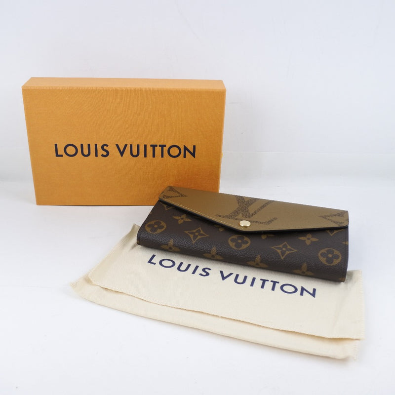 [Louis Vuitton] Louis Vuitton Portofoille Sara Giant M80726 Long Wallet Monogram Canvas Té Damas A+Rango