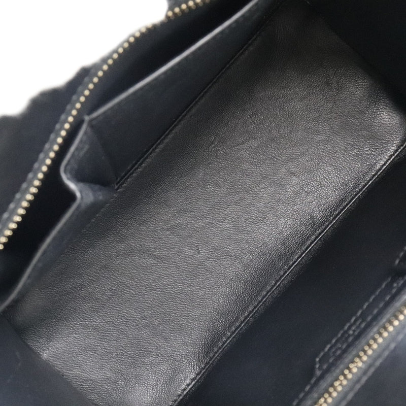 [CELINE] Celine Ragger Micro Shopper 1103 Harako x Calf Ladies/Gray Ladies Handbag A-Rank