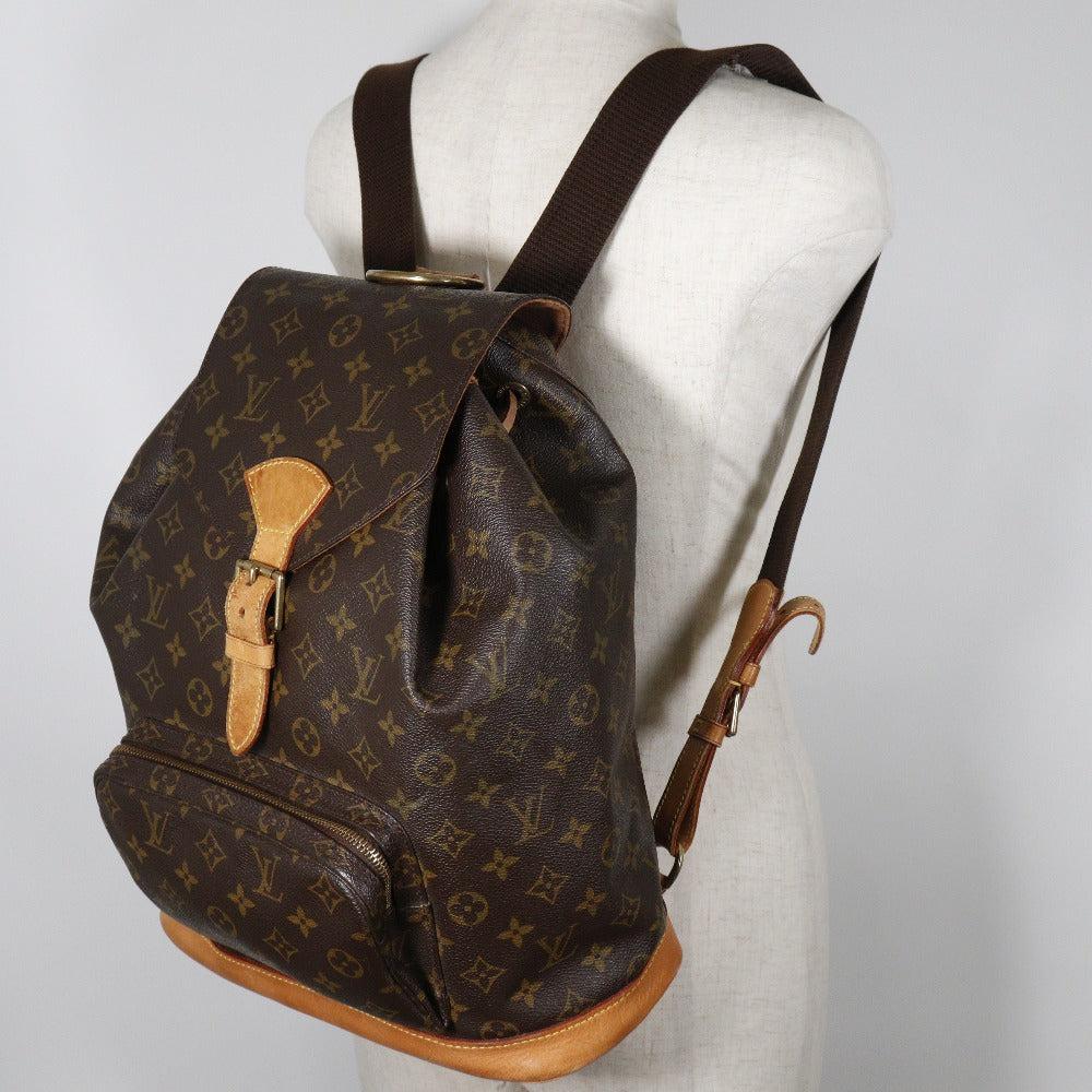 LOUIS VUITTON】ルイ・ヴィトン モンスリGM リュック・デイパック モノグラムキャンバス 茶 BA0968刻印 ベルト金具 M –  KYOTO NISHIKINO