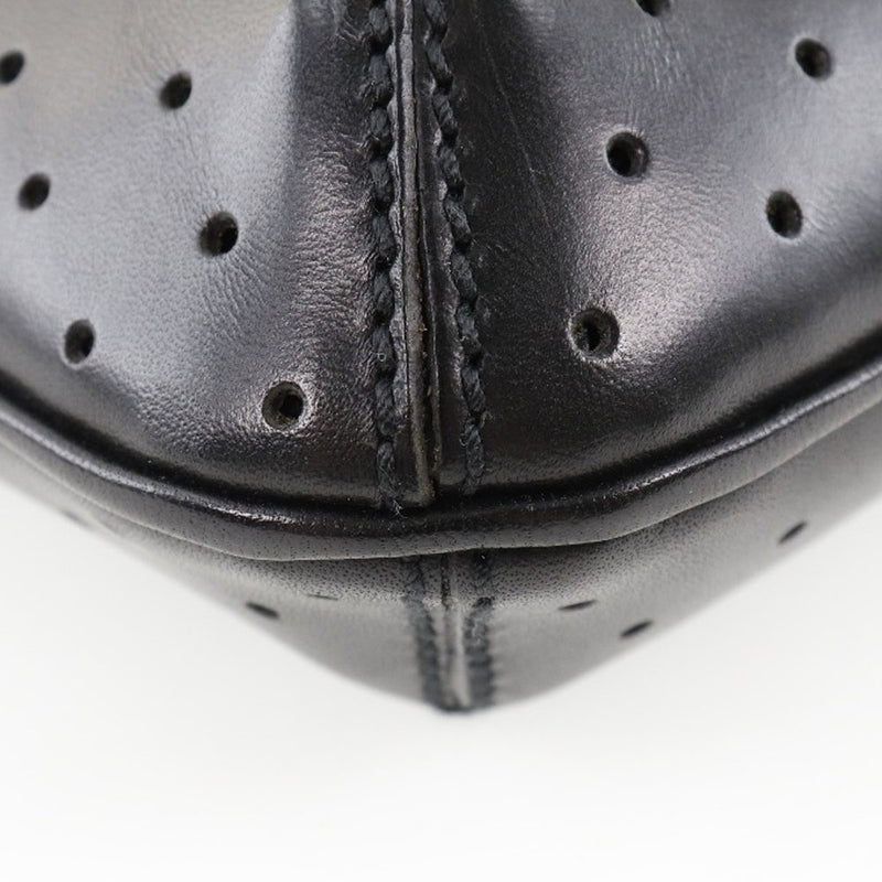 [Gucci] Gucci Una bolsa para hombro entrelazado G 114877 lienzo x cuero imán de hombro negro tipo un cinturón damas