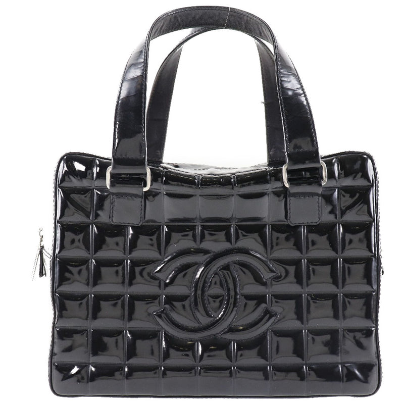 [Chanel] Chanel Mini Boston Chocolate Bar Coco Mark A19270 Enamelo Black Ladies Handbag