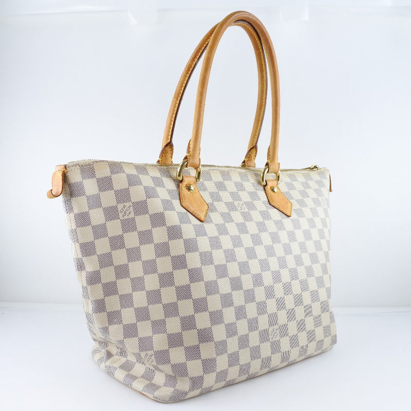 [Louis Vuitton] Louis Vuitton Saleya MM N51185 Dami Air Zul Canvas White FI3087 Handbag de damas grabadas
