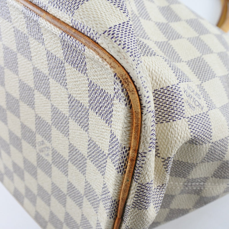 [LOUIS VUITTON] Louis Vuitton Saleya MM N51185 Dami Air Zul Canvas White Fi3087 Engraved Ladies Handbag