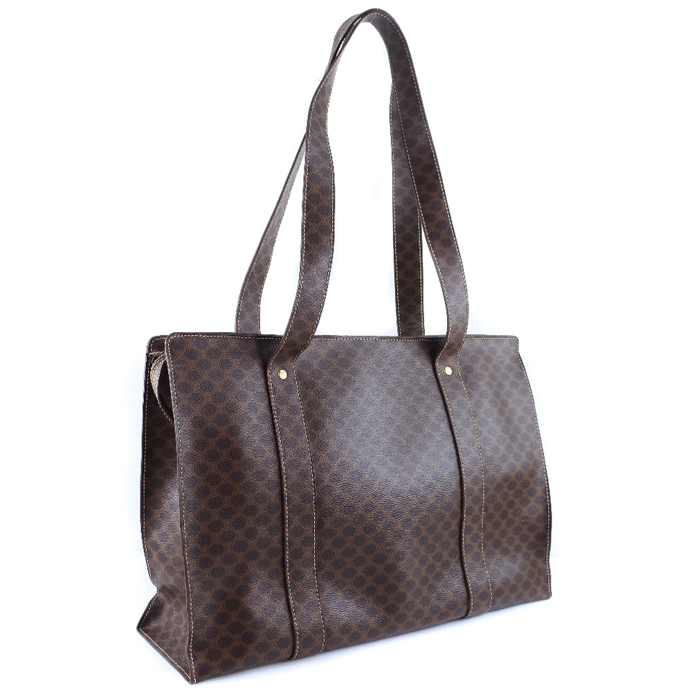 CELINE】セリーヌ オールドセリーヌ マカダム PVC 茶 レディース