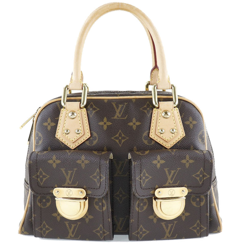 Louis Vuitton] Louis Vuitton Manhattan PM M40026 Handbag Monogram canvas  tea VI0036 engraved ladies handbag B-rank – KYOTO NISHIKINO